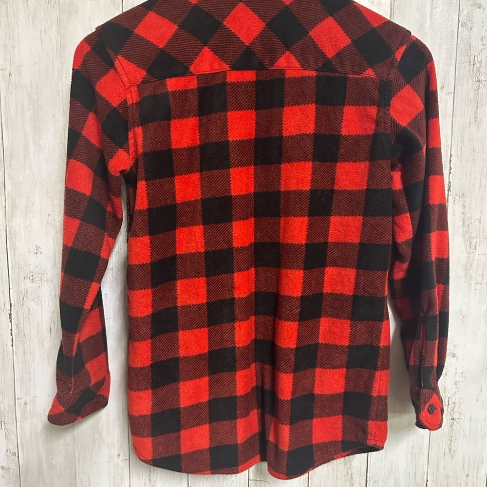 TWO Nomad Boys Button Down Flannel Shirts - Navy and Red Plaid Size M - Picture 9 of 9